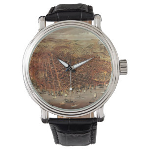Antique Aerial Map, San Francisco City, California Watch
