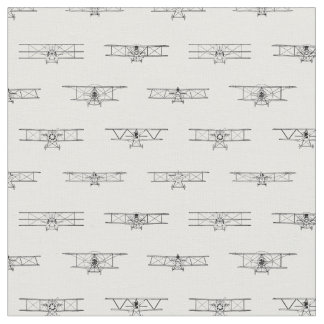 Antique Aeroplane Diagrams Retro Old Aeroplanes Fabric