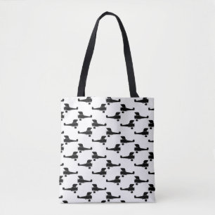 Antique Aeroplane Silhouettes Vintage Plane Print Tote Bag
