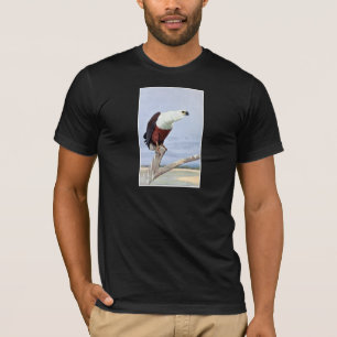 Antique African Fish Eagle Print T-Shirt