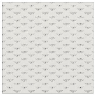 Antique Airplane Diagram Print CUSTOM BG COLOR Fabric