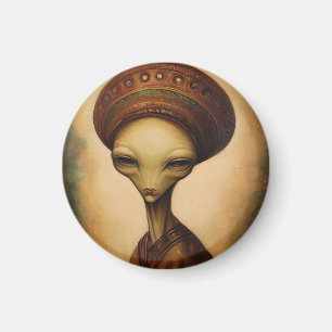 Antique Alien Portrait  Magnet