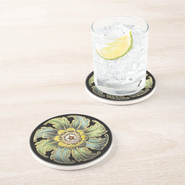 Antique Architectural Rosette No. 1 Coaster (Side)