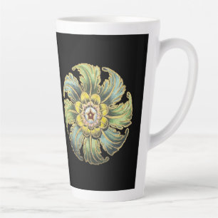 Antique Architectural Rosette No. 1 Latte Mug