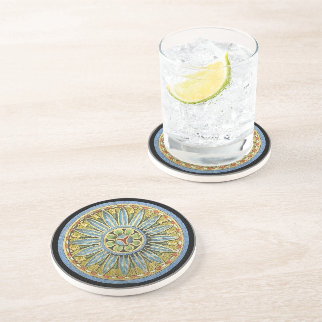 Antique Architectural Rosette No. 2 Coaster (Side)