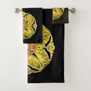 Antique Architectural Rosette No. 3 Bath Towel Set