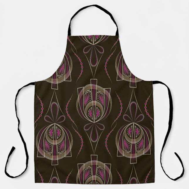 Antique Art Deco Geometric Ornament Apron (Front)