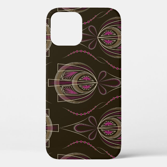 Antique Art Deco Geometric Ornament Case-Mate iPhone Case (Back)