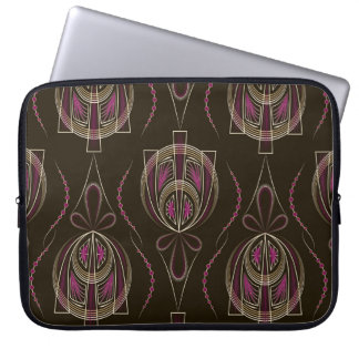 Antique Art Deco Geometric Ornament Laptop Sleeve