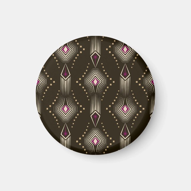 Antique Art Deco Geometric Ornament Magnet (Front)