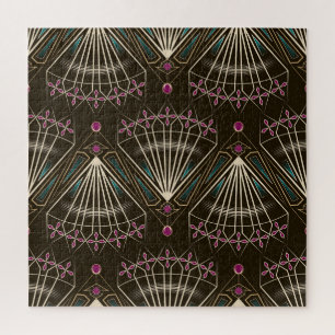 Antique art deco, geometric pattern jigsaw puzzle