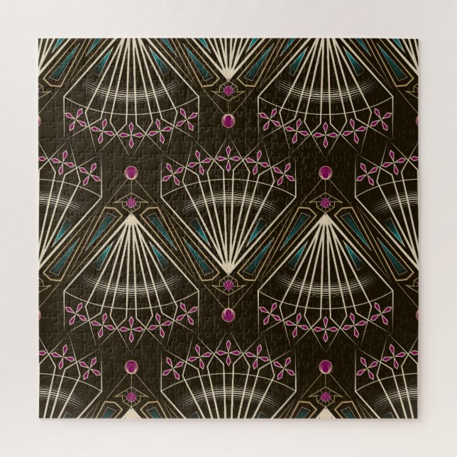 Antique art deco, geometric pattern jigsaw puzzle (Vertical)