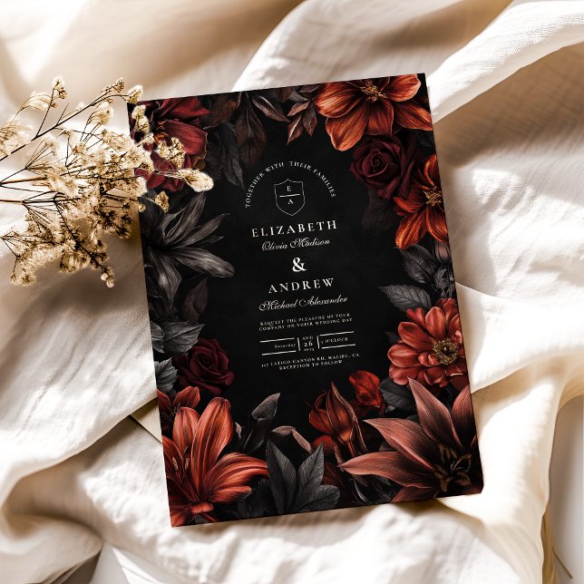 Antique  Art Nouveau Floral Wedding Invitation (Creator Uploaded)