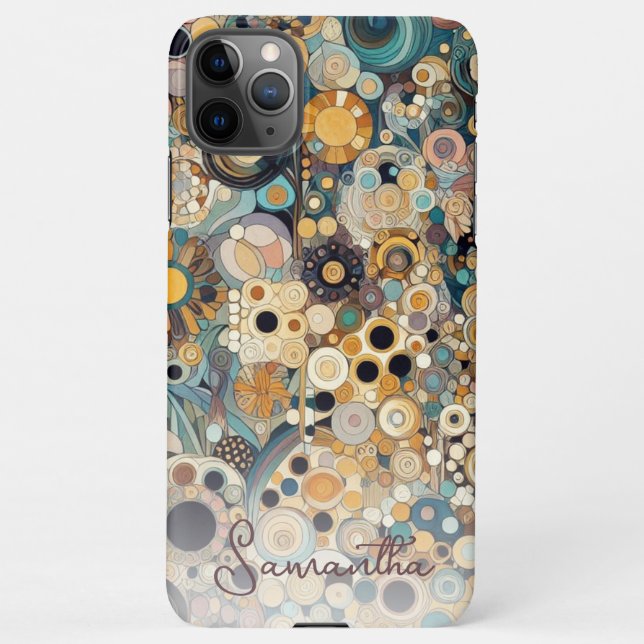 Antique Art Nouveau Style Fine Art Floral Painting iPhone Case (Back)