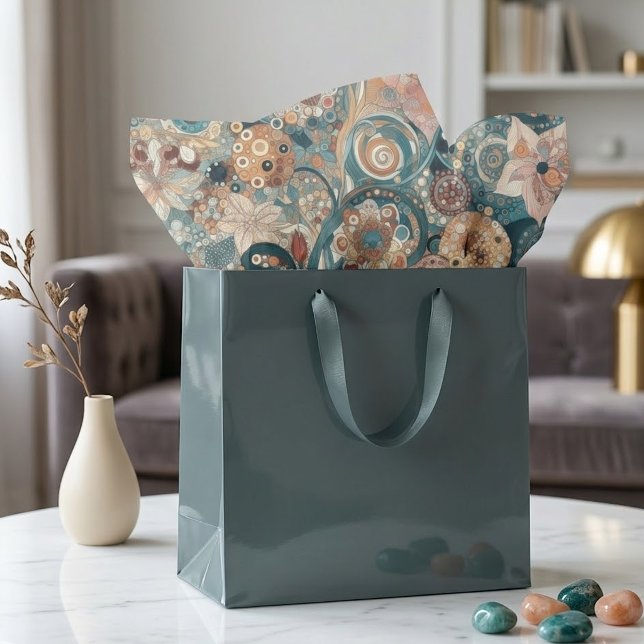 Antique Art Nouveau Style Fine Art Floral Painting Tissue Paper (Creator Uploaded)