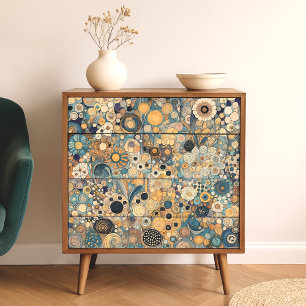 Antique Art Nouveau Style Fine Art Floral Painting Tissue Paper