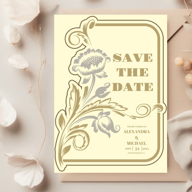 Antique  Art Nouveau Wedding Save The Date (Creator Uploaded)