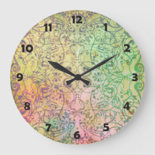 Antique ARTs Ornament Pattern for your Design Large Clock