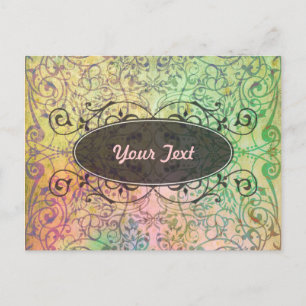 Antique ARTs Ornament Pattern for your Design Postcard
