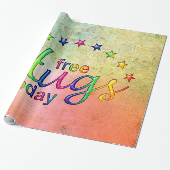 Antique ARTs Pattern + free hugs Wrapping Paper (Unrolled)