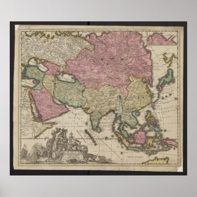 Antique Asia Map 1700, China Poster (Front)