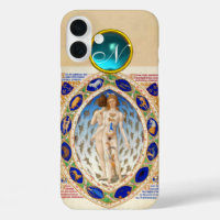 ANTIQUE ASTROLOGY,ZODIACAL SIGNS BLUE GEM MONOGRAM