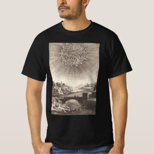 Antique Astronomy Sky with Sun by Allain Mallet T-Shirt