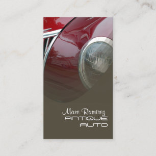 Antique auto restoration business template card