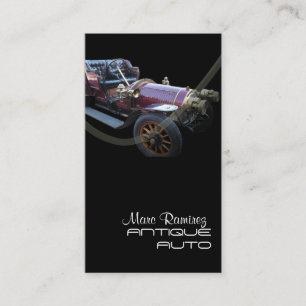 Antique auto restoration business template card