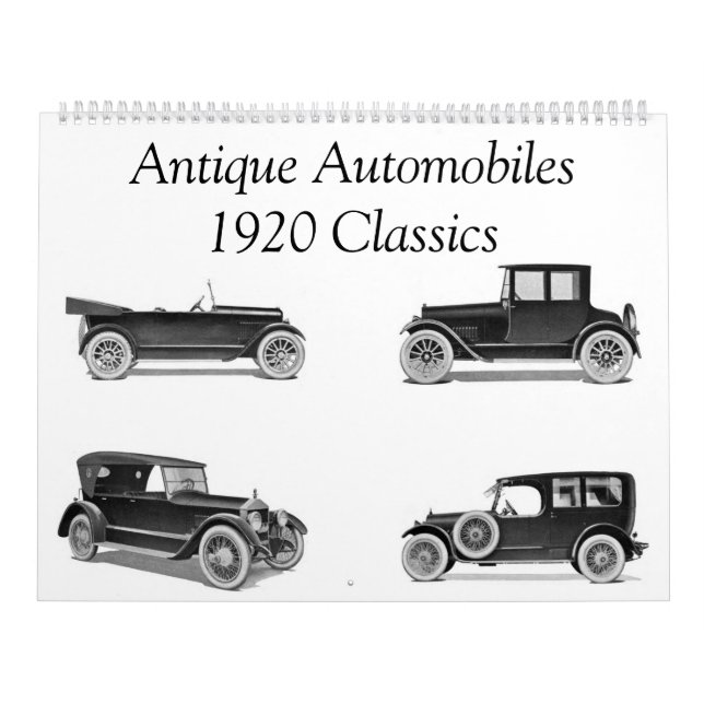 Antique Automobliles 1920 Classics - Classic Auto Calendar (Cover)