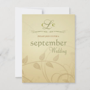 Antique Autumn Wisps - Fall Wedding Invitations