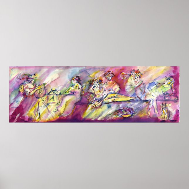 ANTIQUE BACCHANAL SCENE WITH MUSIC POSTER (Front)