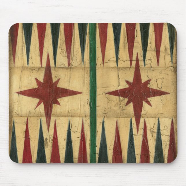 Antique Backgammon Game Board by Ethan Harper Mouse Pad (Front)