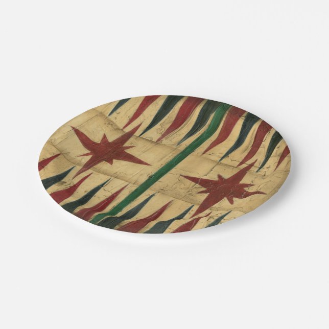 Antique Backgammon Game Board by Ethan Harper Paper Plate (Angled)