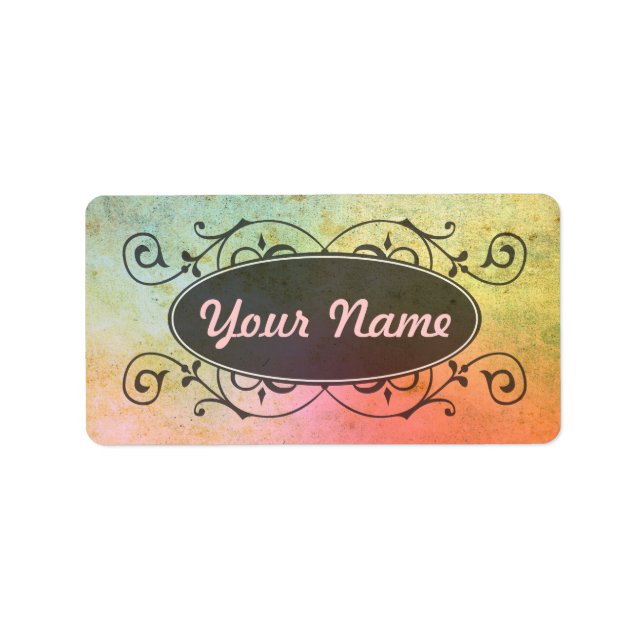 Antique Background ARTs Pattern for your Design Label (Front)