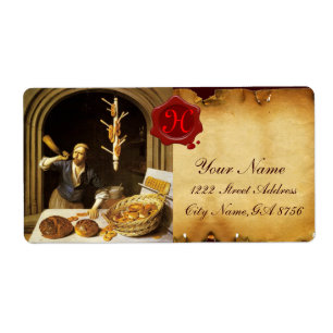 ANTIQUE  BAKER BAKERY BREAD SHOP WAX SEAL MONOGRAM