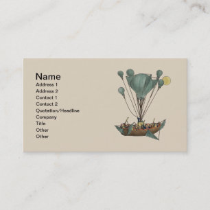 Antique Balloon Air Ship Artwork Business Card