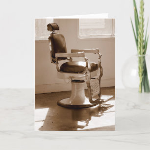 Antique Barber Chair Card