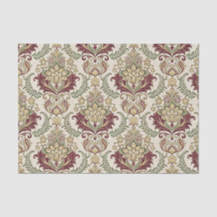 Antique Baroque Acanthus Ornate Damask Floral Art Tissue Paper