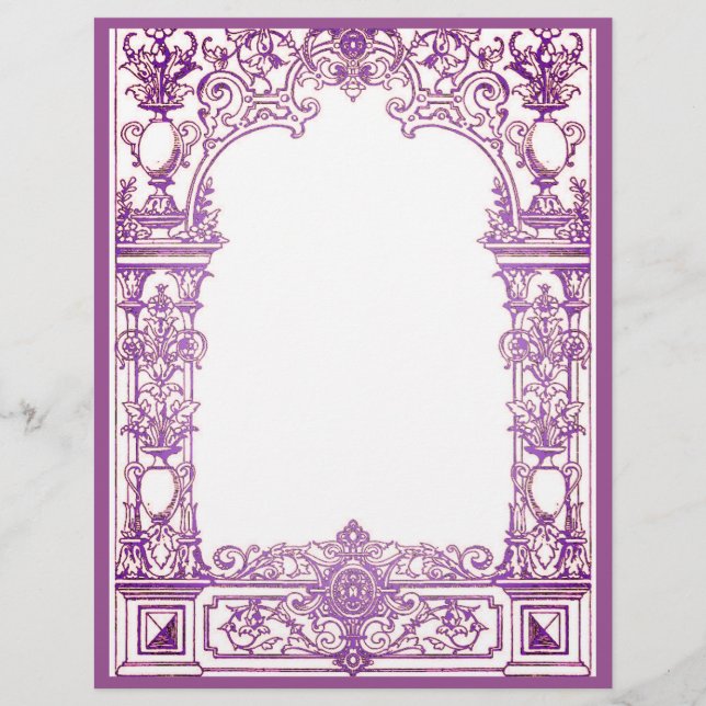 Antique Baroque Frame Letterhead (Front)