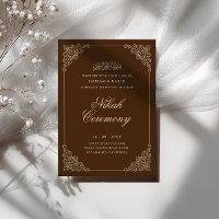 Antique Baroque Gold Rustic Brown Nikah Ceremony