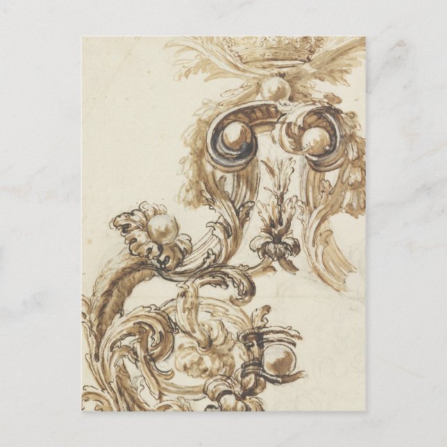 Antique baroque moulding postcard (Front)