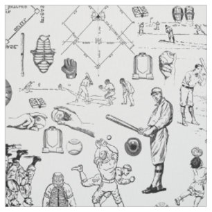antique baseball players sports vintage fabric