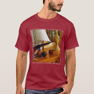 Antique Baseballs On A Table By A Model Sailboat T-Shirt