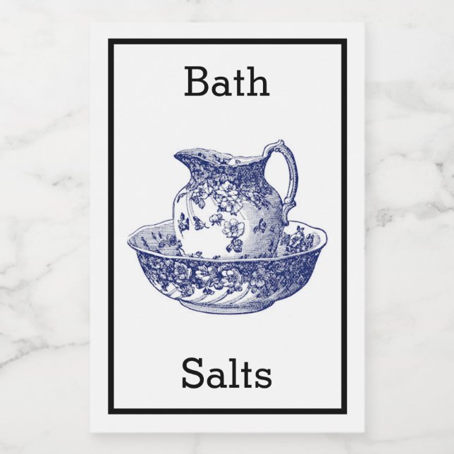 Antique Bath Salts Label (Single Label)