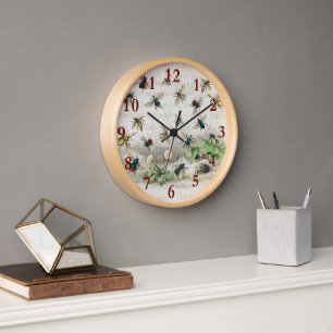 Antique Bee Honey Worker Queen Bees Vintage Clock