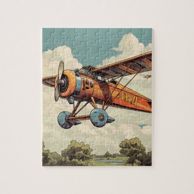 Antique Biplane Aeroplane Oversized Jigsaw Puzzle (Vertical)