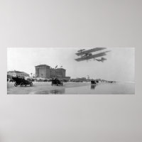 Antique Biplane over Daytona Beach, Florida, 1911