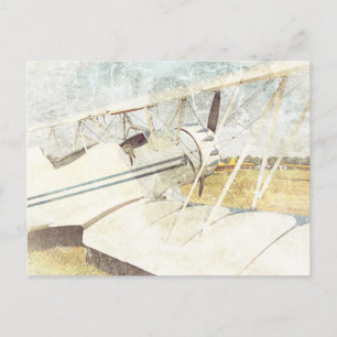 Antique Biplane  Postcard