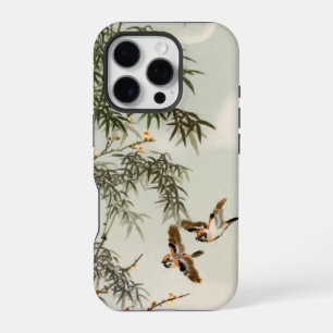 Antique Birds Asian Garden Bamboo Sparrows iPhone 16 Pro Case